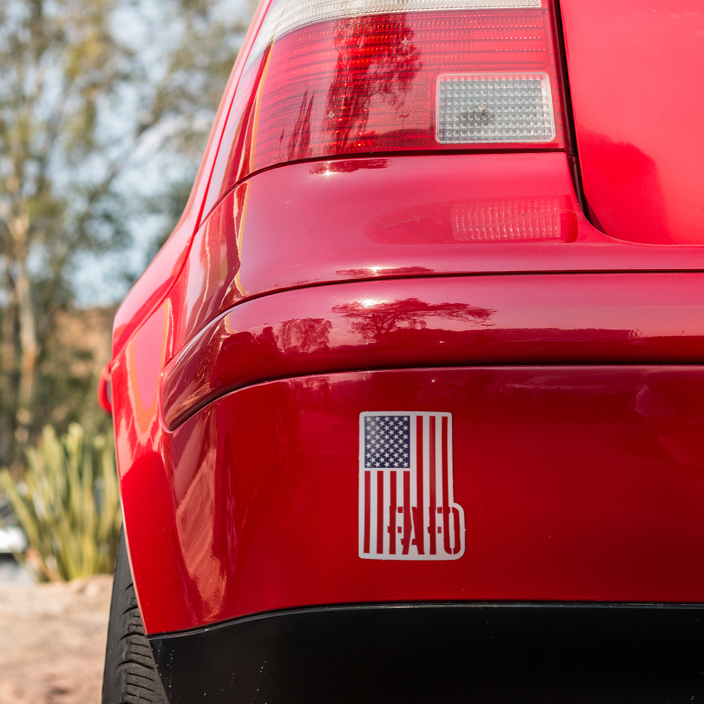 Vinyl Sticker/Decal - "FAFO American Flag" (Vertical RWB)