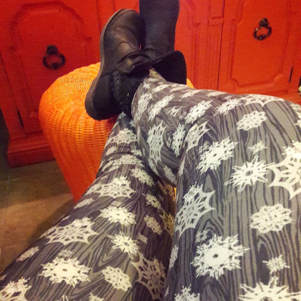 Leggings with Pockets - "Grey Winter"