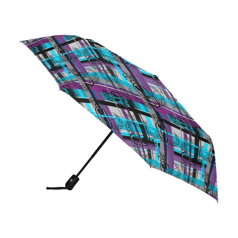 Umbrella - "EOD Plaid" (Purple & Turquoise)