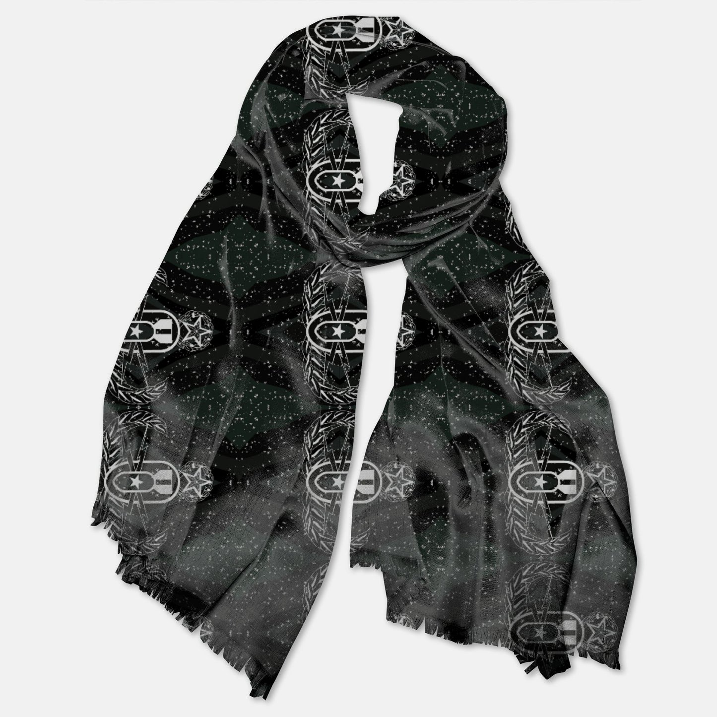 Pashmina Scarf - "Mid Century Modern EOD" (Dark)