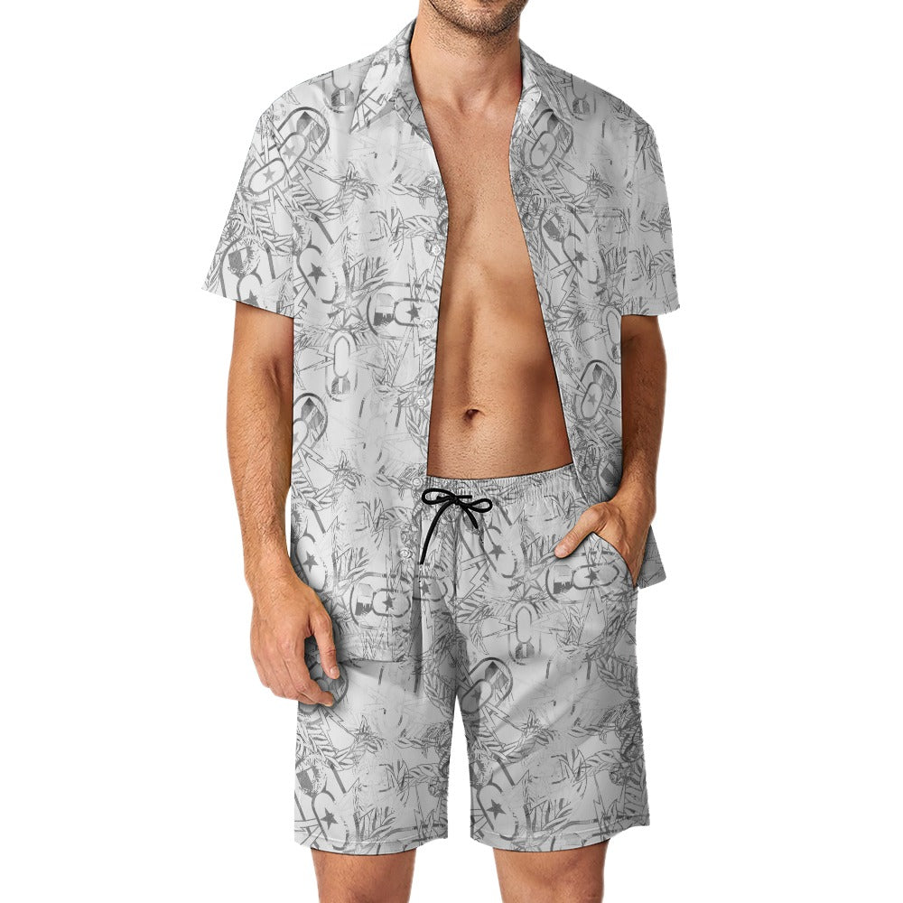 Leisure Beach Suit - "It's 5 o'clock Somewhere" (Silver)