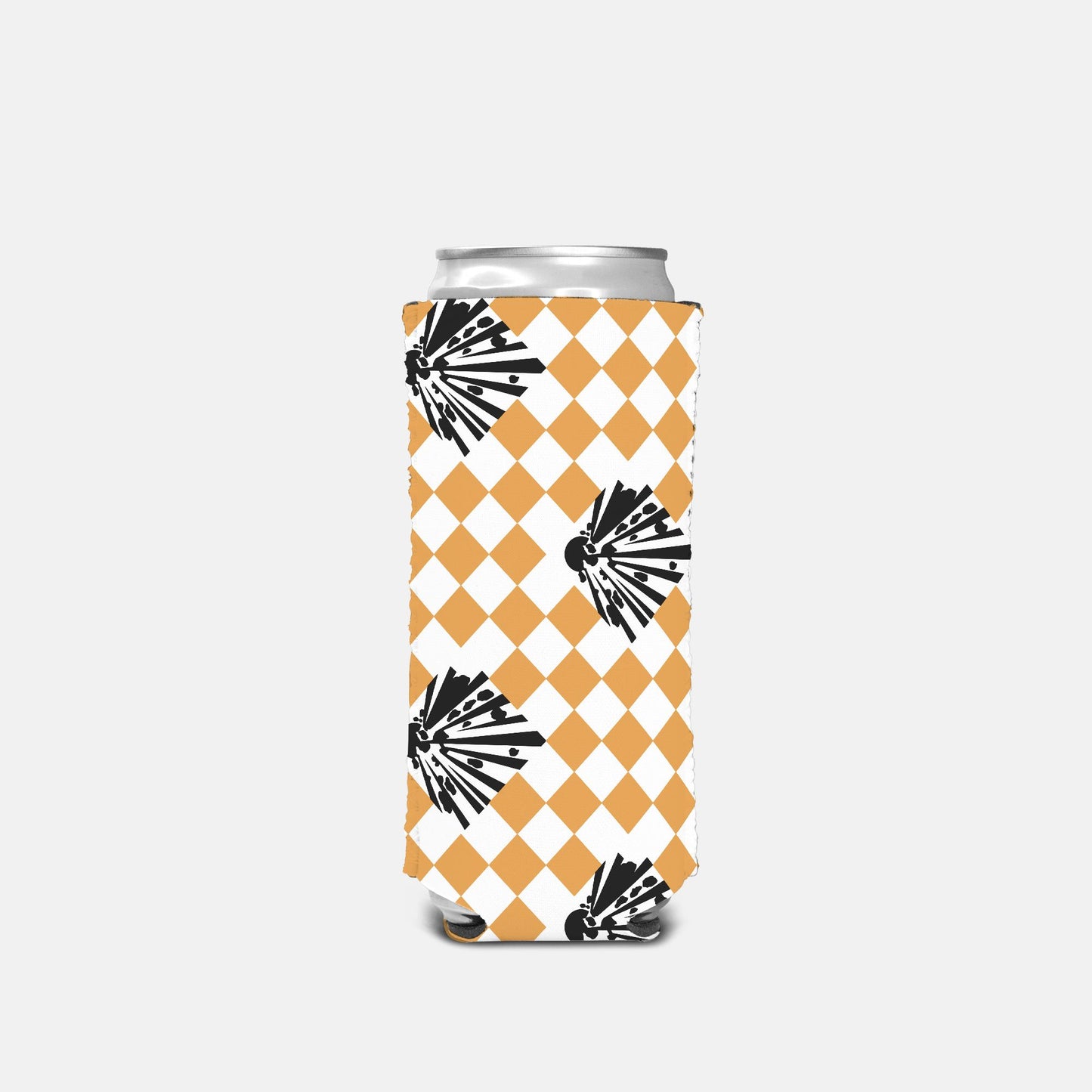 Print On Demand - Slim Can Cooler - "High Explosives Placard Harlequin"