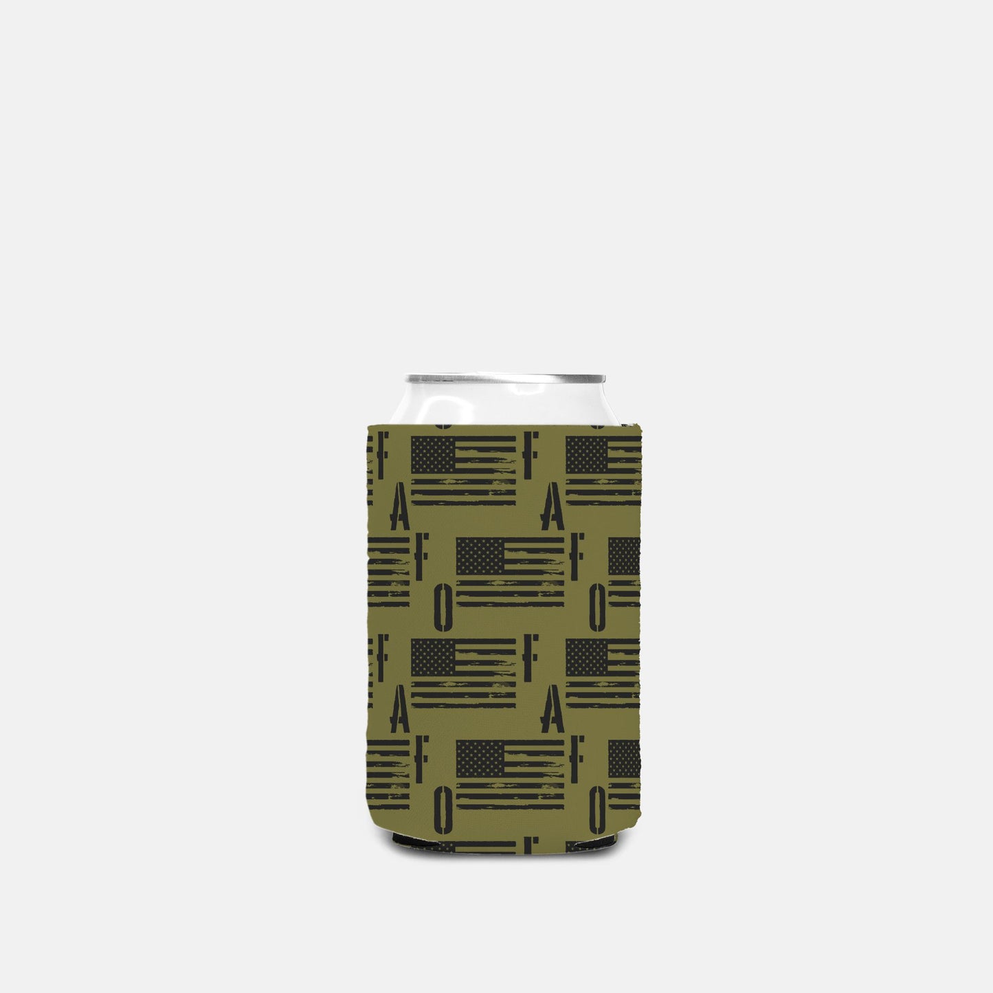 Print On Demand - Can Cooler - "FAFO American Flag" (Olive)