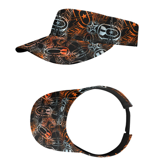 Sports Visor - "It's 5 o'clock Somewhere" (Orange on Black)