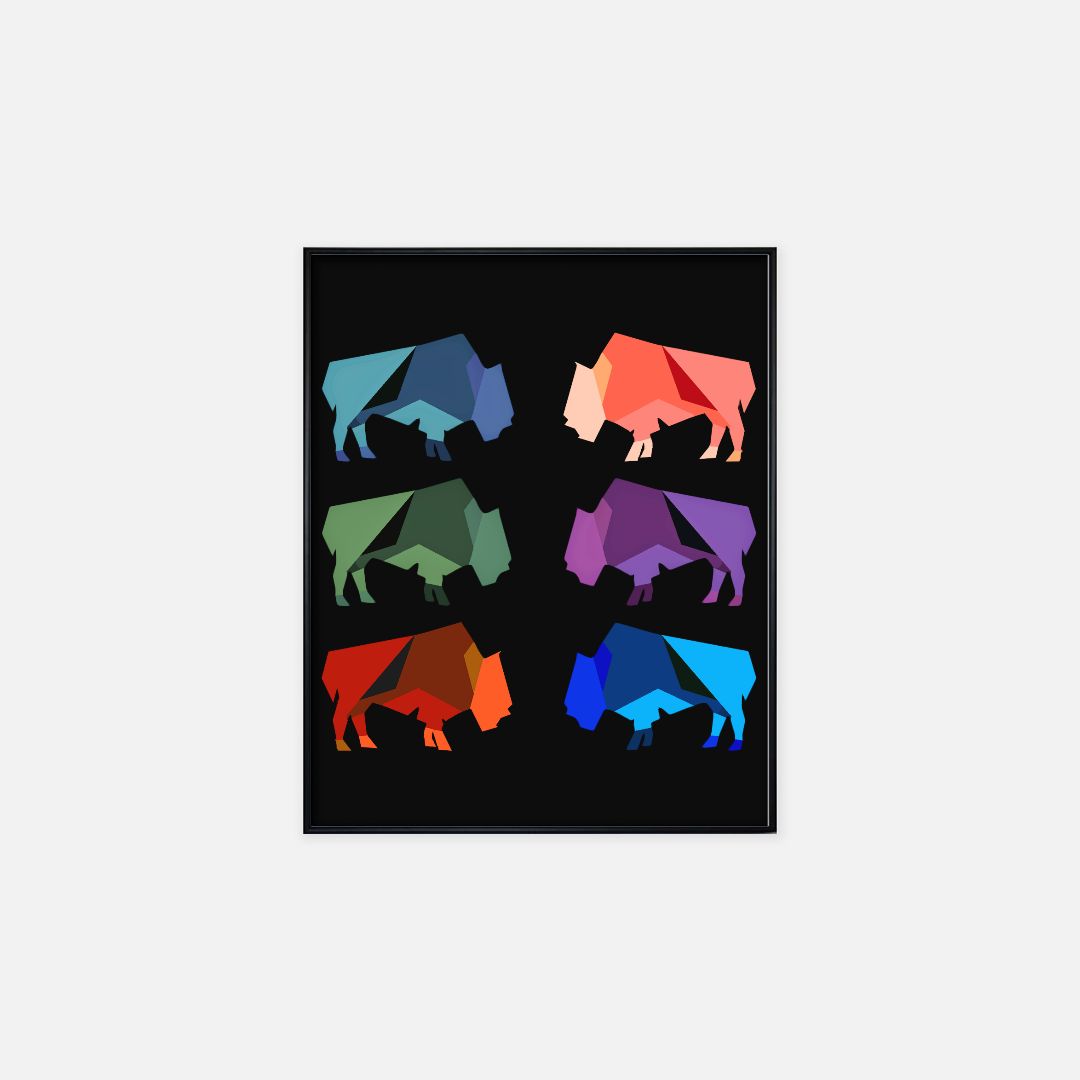 Print (16" x 20") - "Abstract Bison Herd"