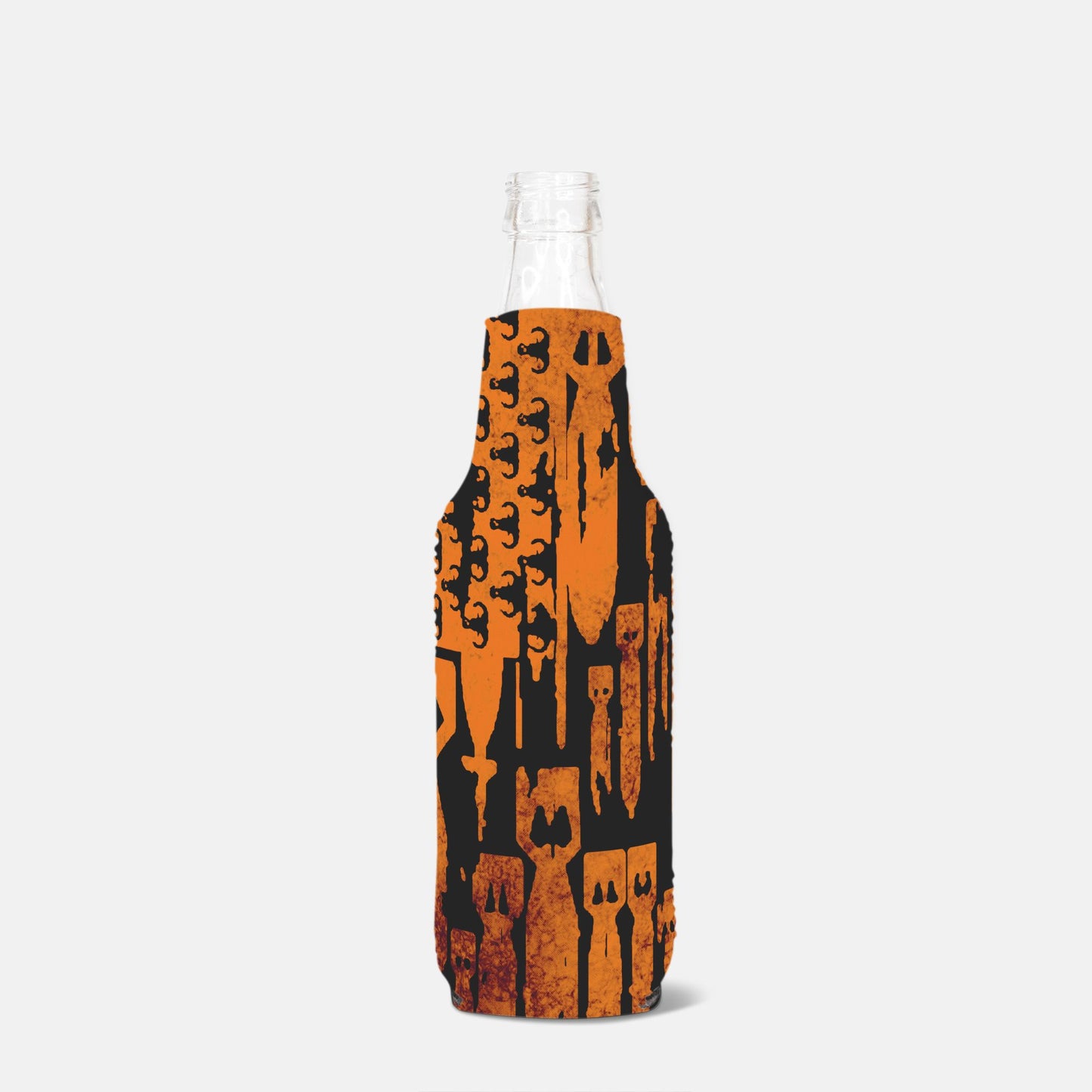 Print On Demand - Bottle Wrap - "EOD Bomb Flag" (Orange on Black)