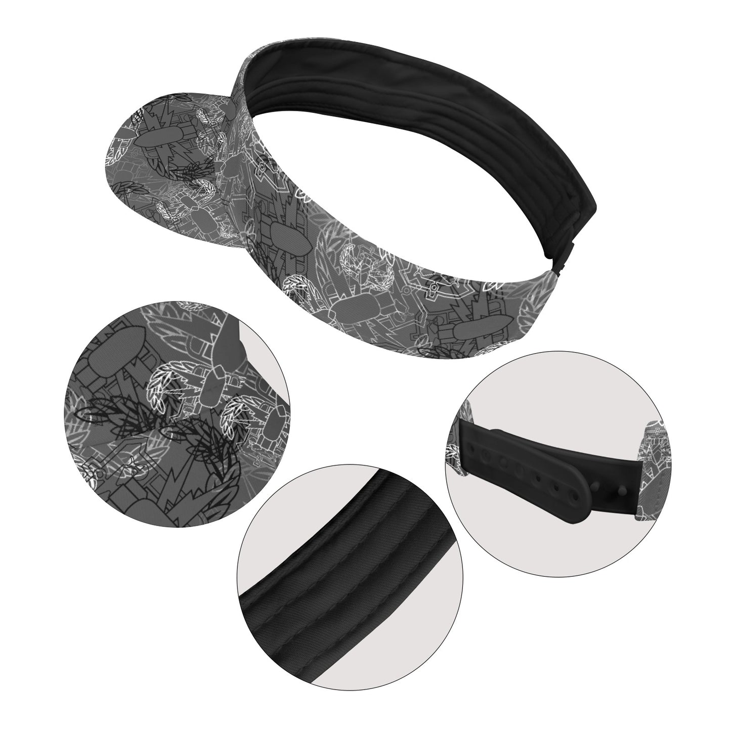 Sports Visor - "It's 5 o'clock Somewhere" (HDS Greys)