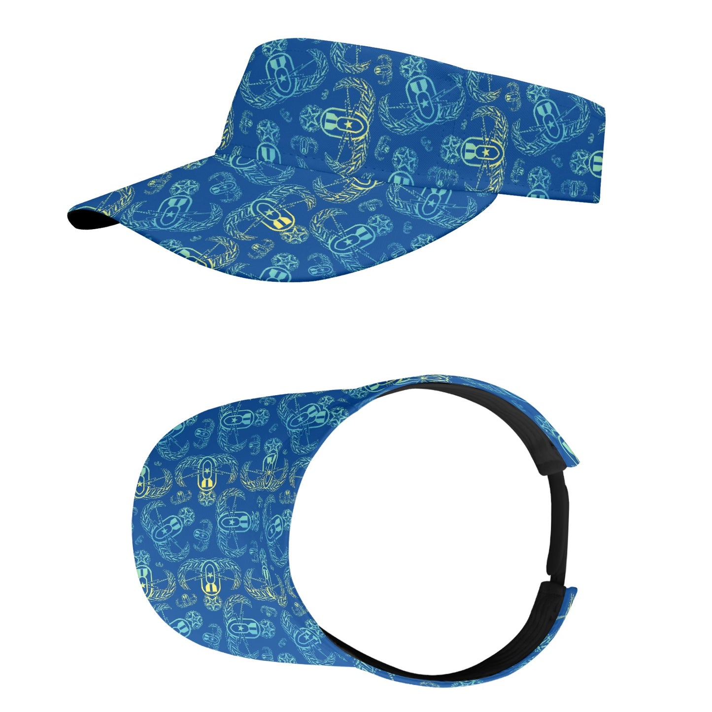 Sports Visor - "EOD BOMBre" (Blue/Turquoise/Yellow)