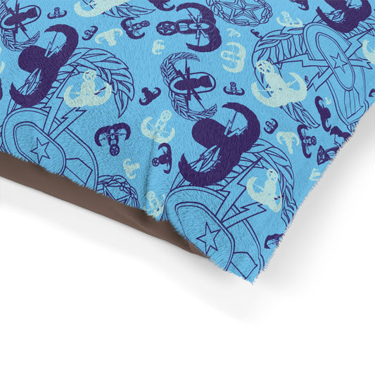 Pet Bed — "EOD Party" (Light Blue)