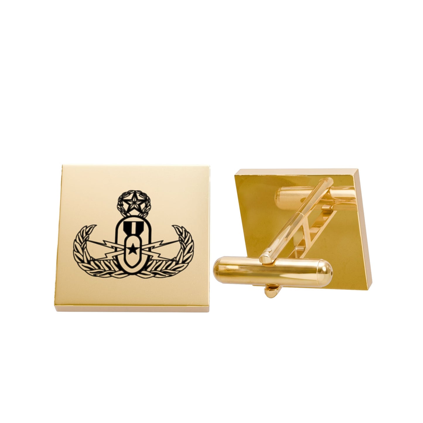 Gold Scarab Cufflinks — Egyptian Beetle Motif Formal Accessories