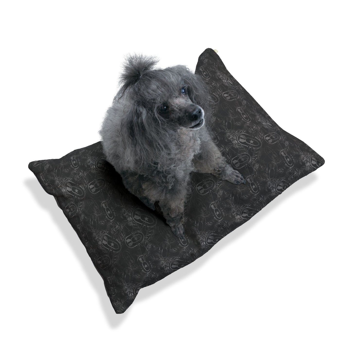 Pet Bed — "It's 5 o'clock Somewhere" (Grey on Black)