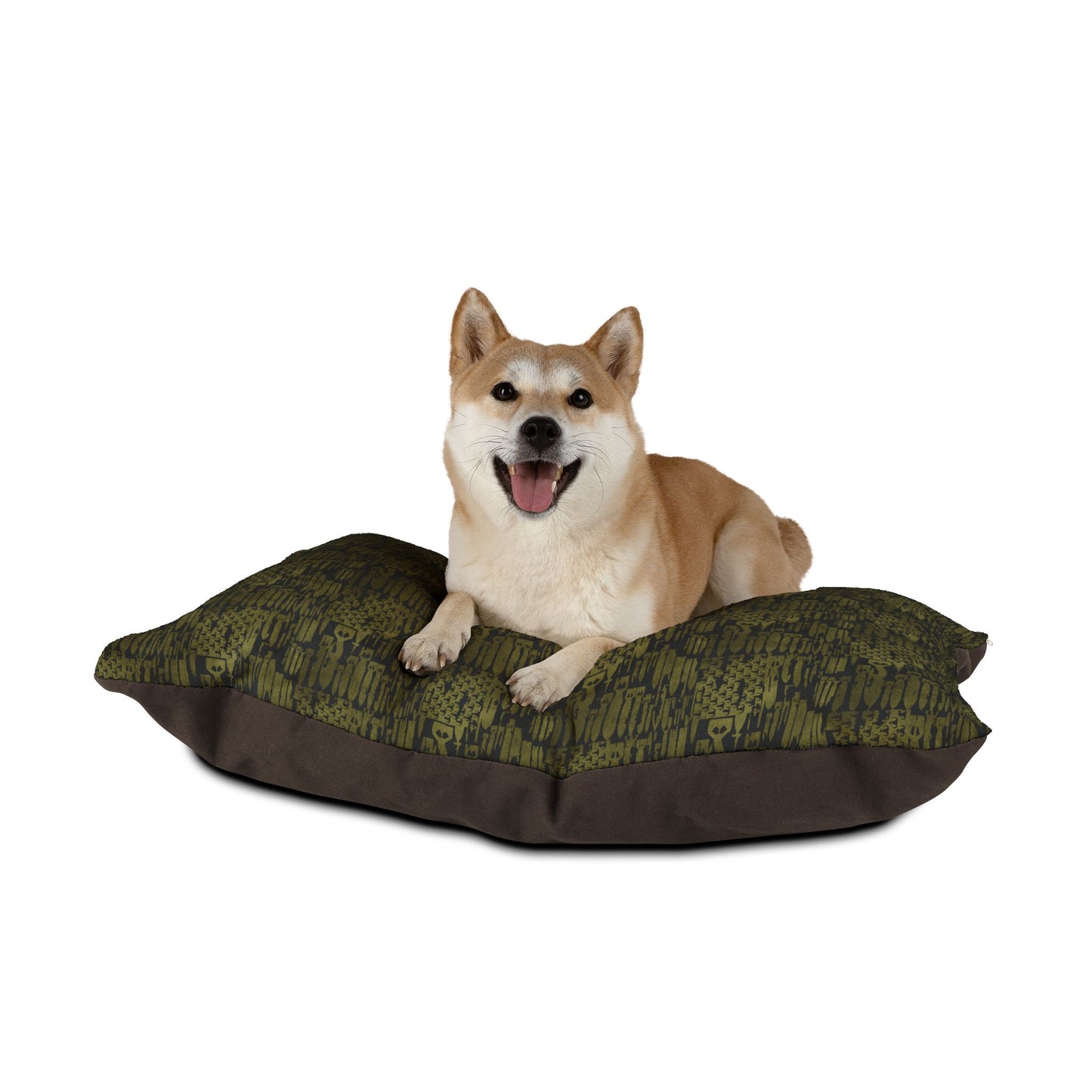 Pet Bed — "EOD Bomb Flag" (Olive on Black)