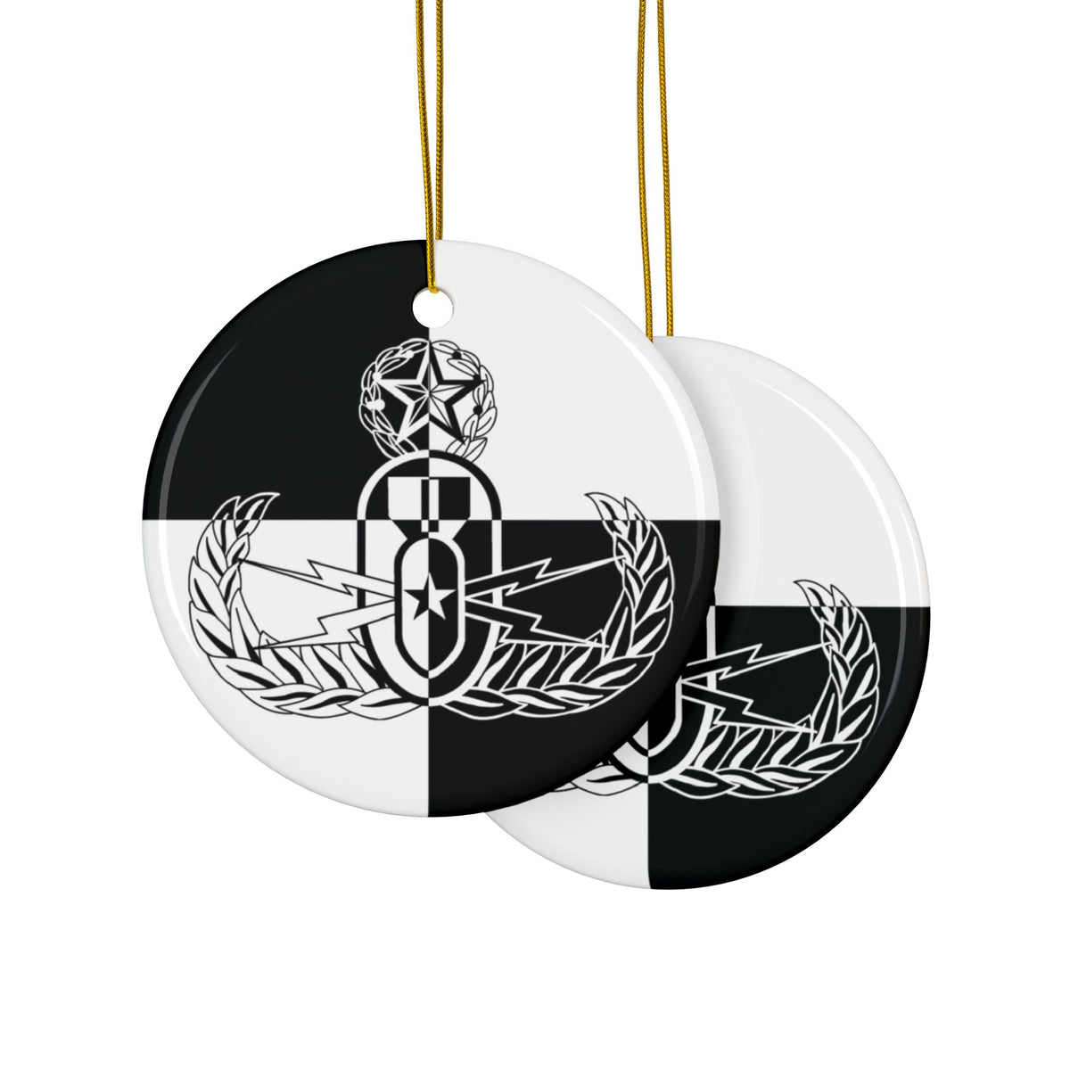 Ornament - "EOD Master Badge" (Checkered Flag)
