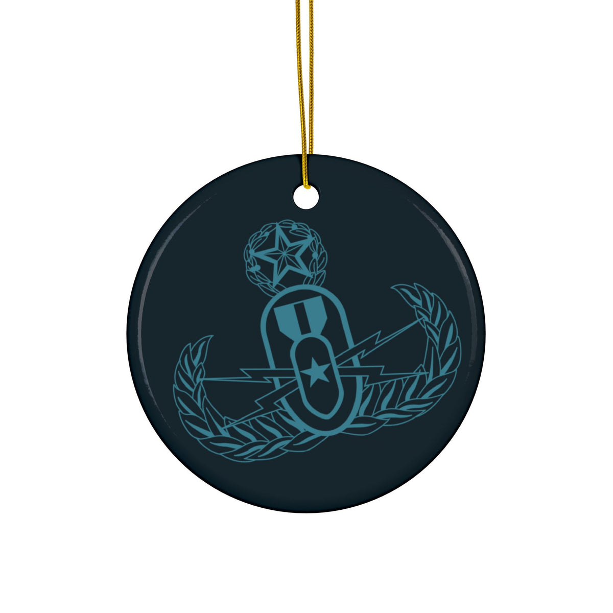 Ornament - "EOD Master Badge" (Teal)