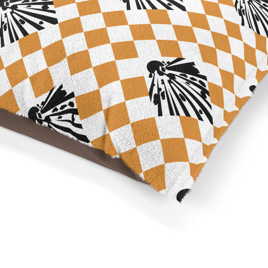 Pet Bed — "Hazard Placard Harlequin"