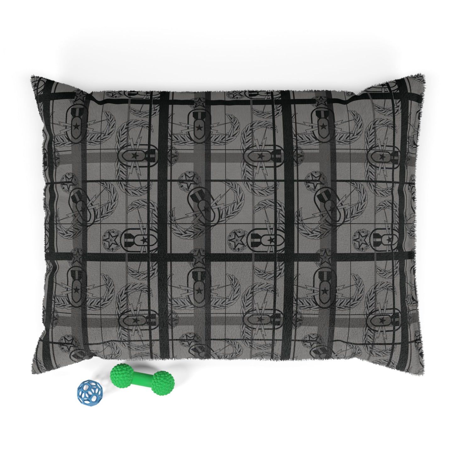 Pet Bed — "EOD Plaid" (Grey)