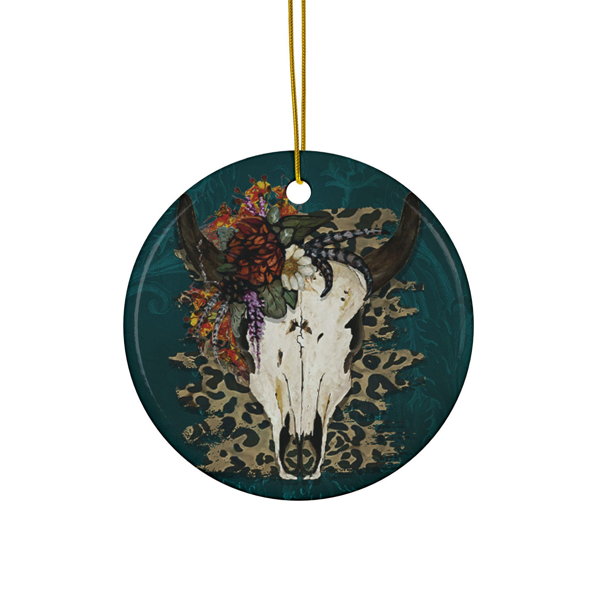 Ornament - "Gypsy Bison Skull"