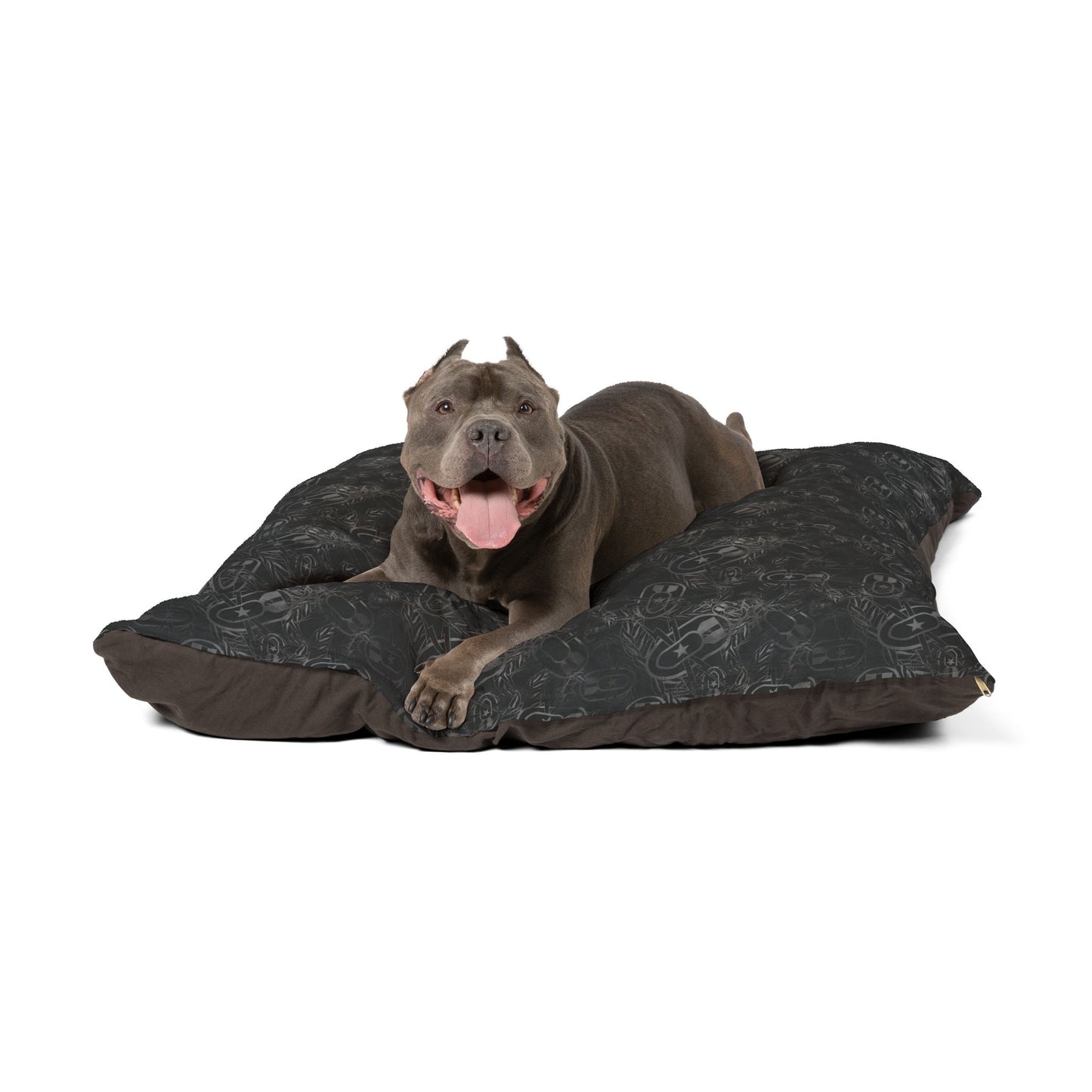 Pet Bed — "It's 5 o'clock Somewhere" (Grey on Black)