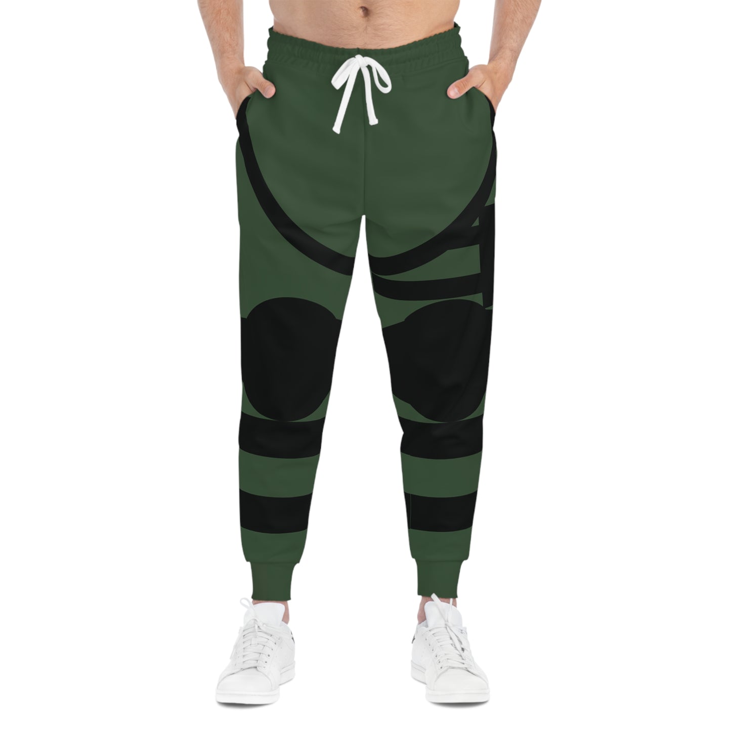 Green Camo Graphic Joggers — Athletic All-Over-Print Sweatpants