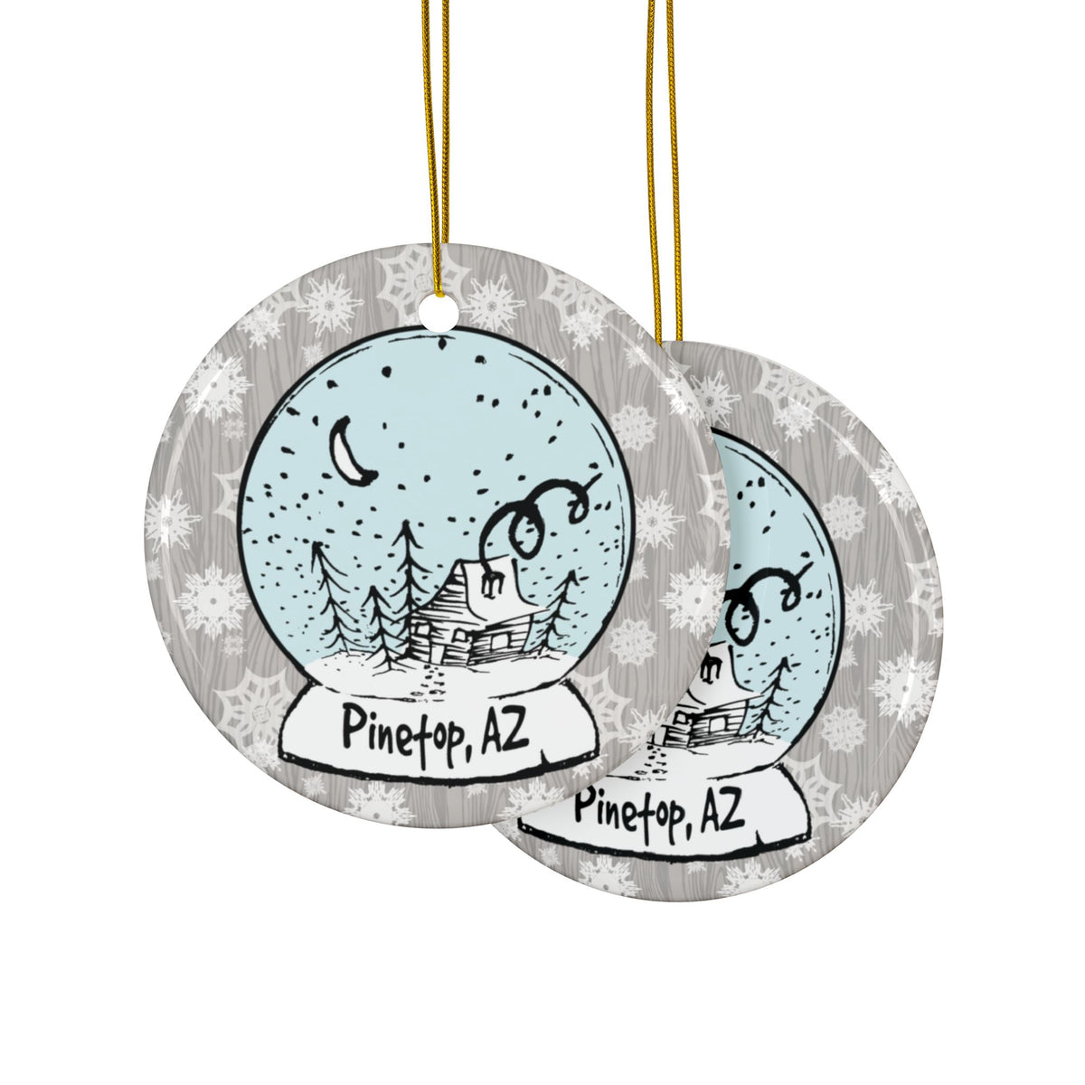 Ornament – "Snow Globe Cabin" (Pinetop, AZ)
