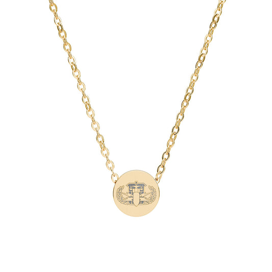 Engraved Mini Circle Necklace — "PSBT Badge"