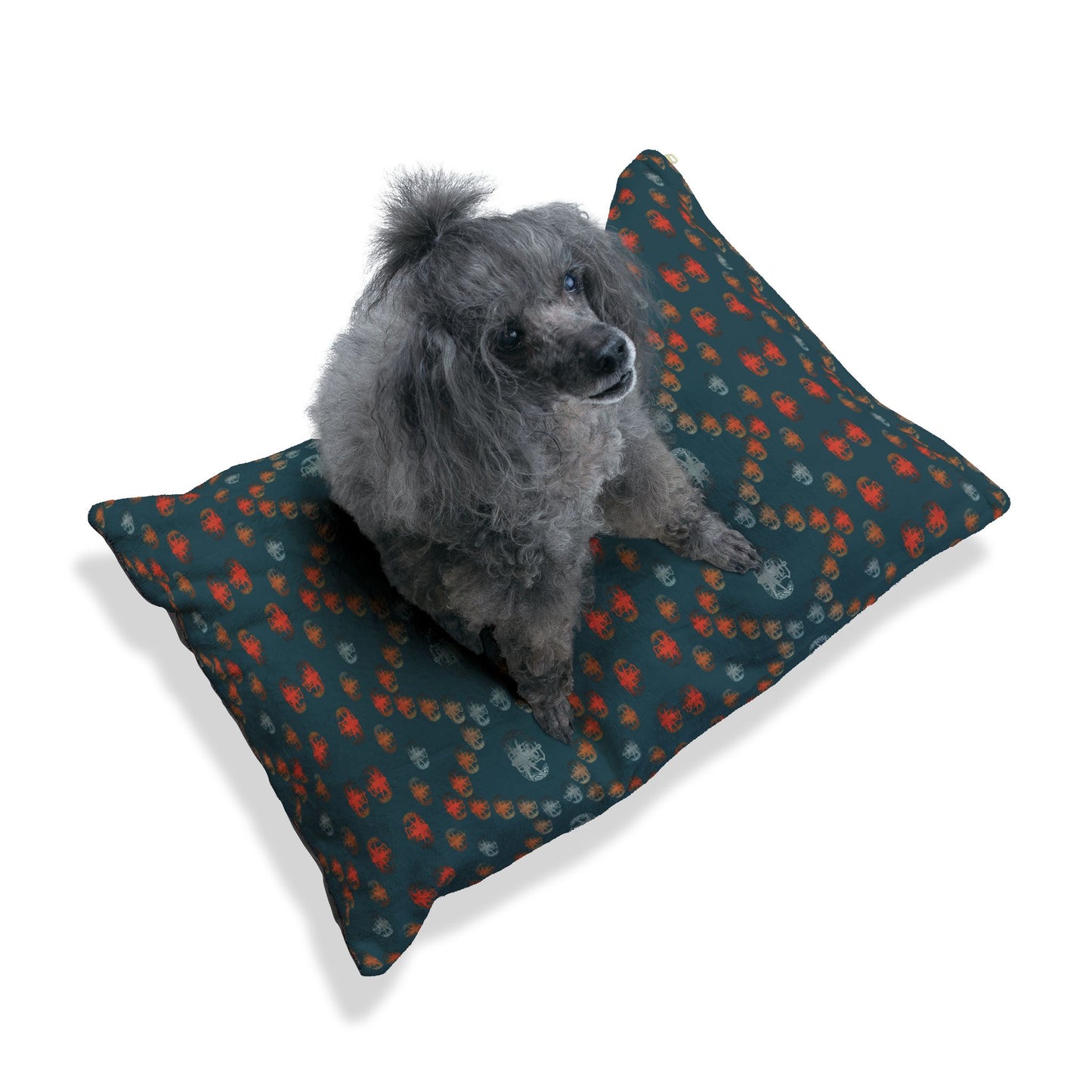 Pet Bed — "PSBT Aztec" (Coral & Teal)