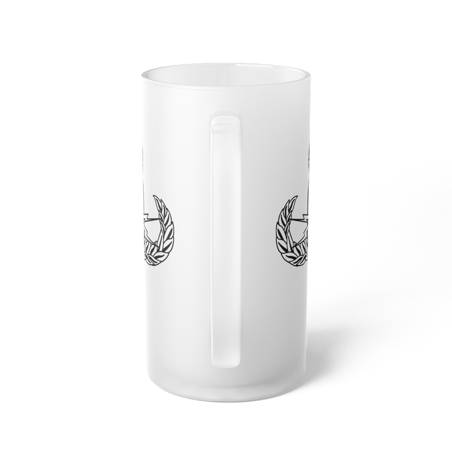 Frosted Glass Stein - "EOD Master Badge"