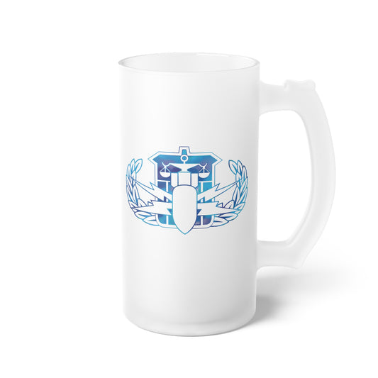 Frosted Glass Stein - "It's 5 o'clock Somewhere" (HDS Badge)