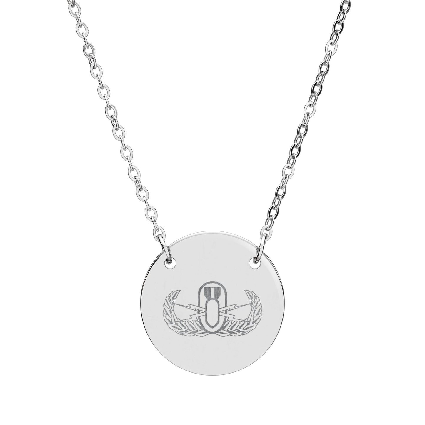 Engraved Circle Necklace — "EOD Basic Badge"