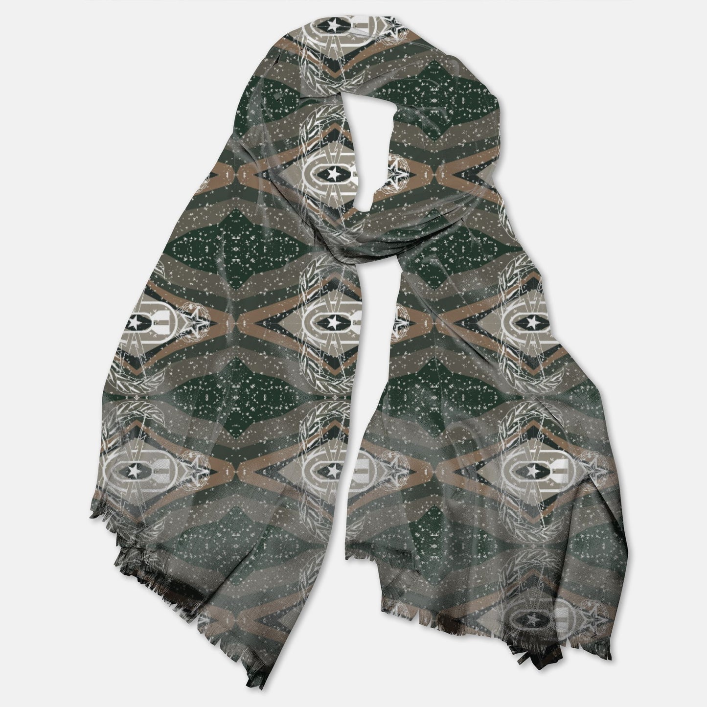 Pashmina Scarf - "Mid Century Modern EOD" (Green)