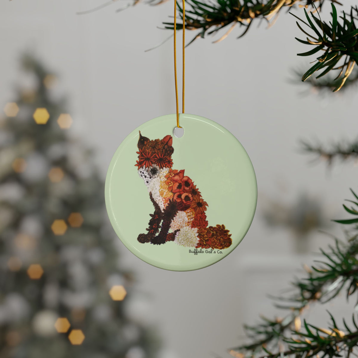 Ornament - "Floral Fox"