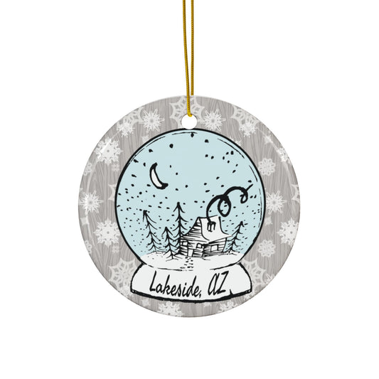 Ornament – "Snow Globe Cabin" (Lakeside, AZ)