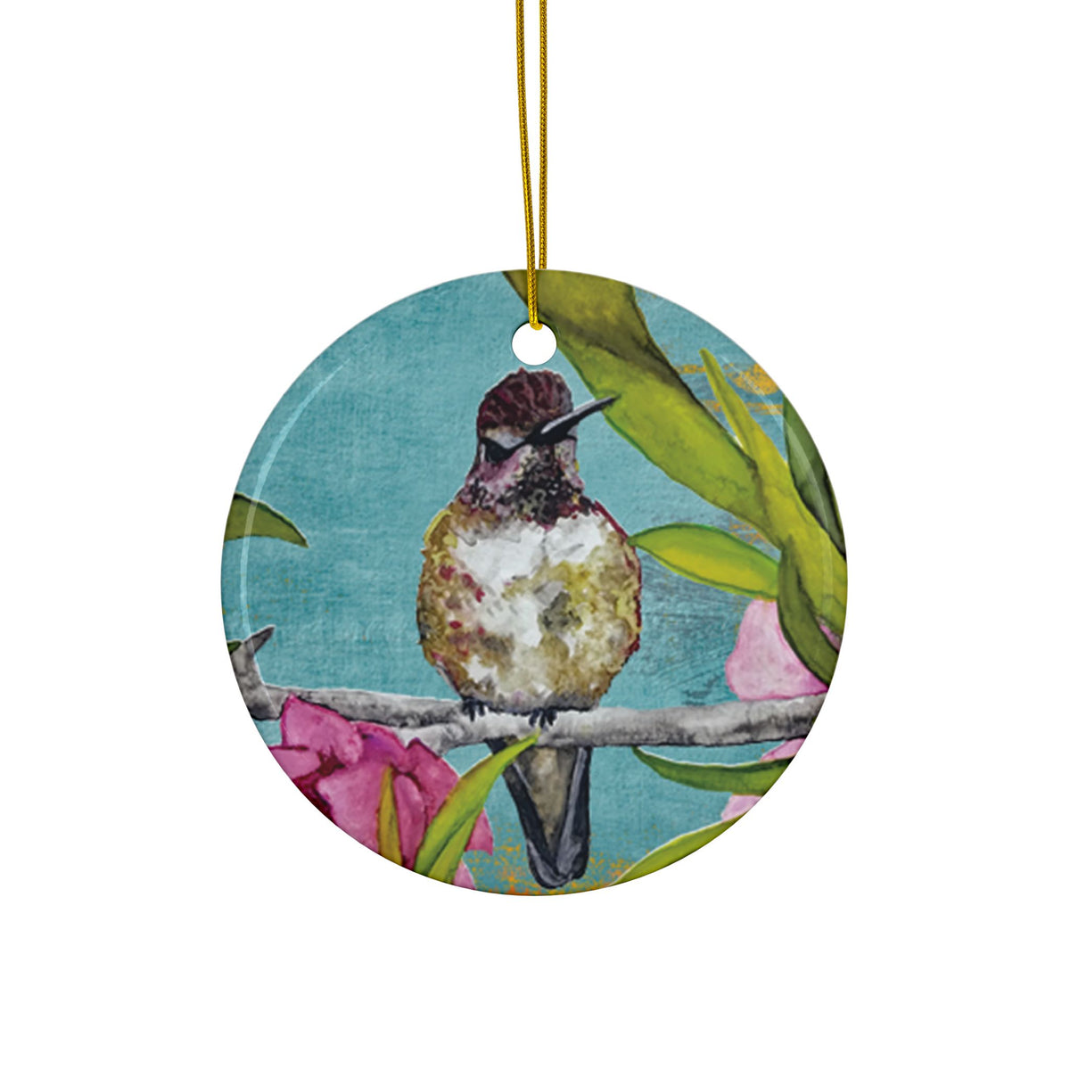 Ornament - "Ruby, the Hummingbird"