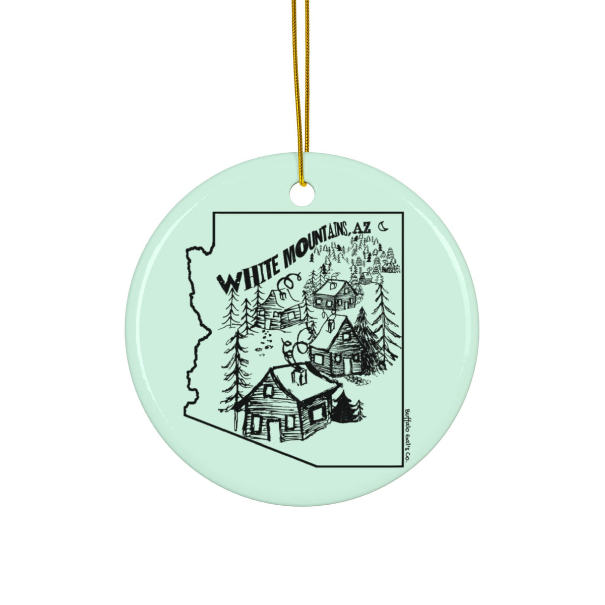 Ornament - "White Mountains, AZ Cabins"