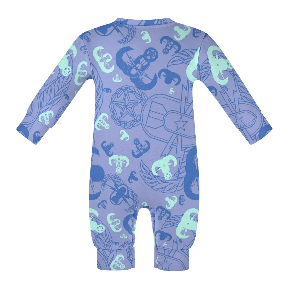 Baby Romper - "EOD Party" (Periwinkle)