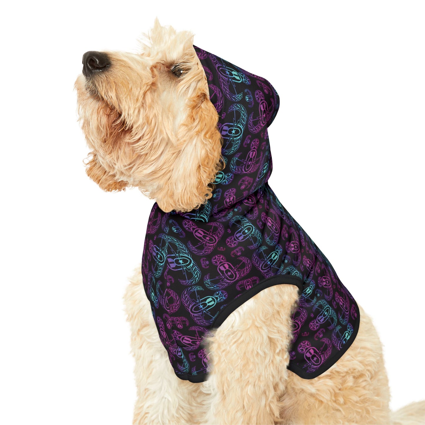 Print On Demand - Pet Hoodie — "EOD BOMBre" (Pink/Turquoise/Purple)