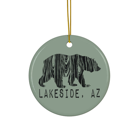 Ornament - "Woodgrain Bear" (Lakeside, AZ)