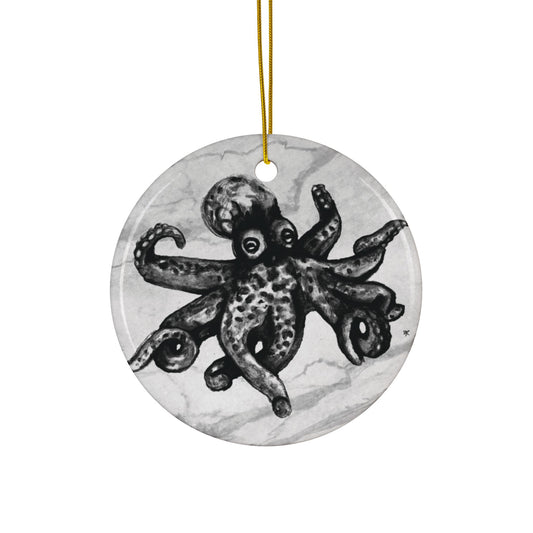 Ornament - "O is for Octopus" (BW)