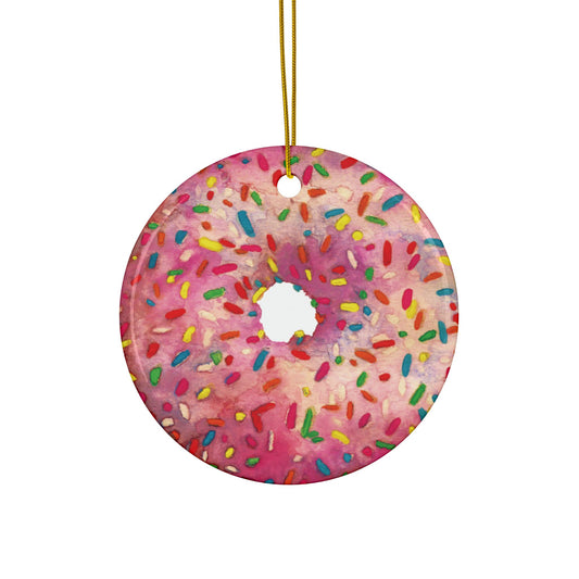 Ornament - "Pink Sprinkled Donut"