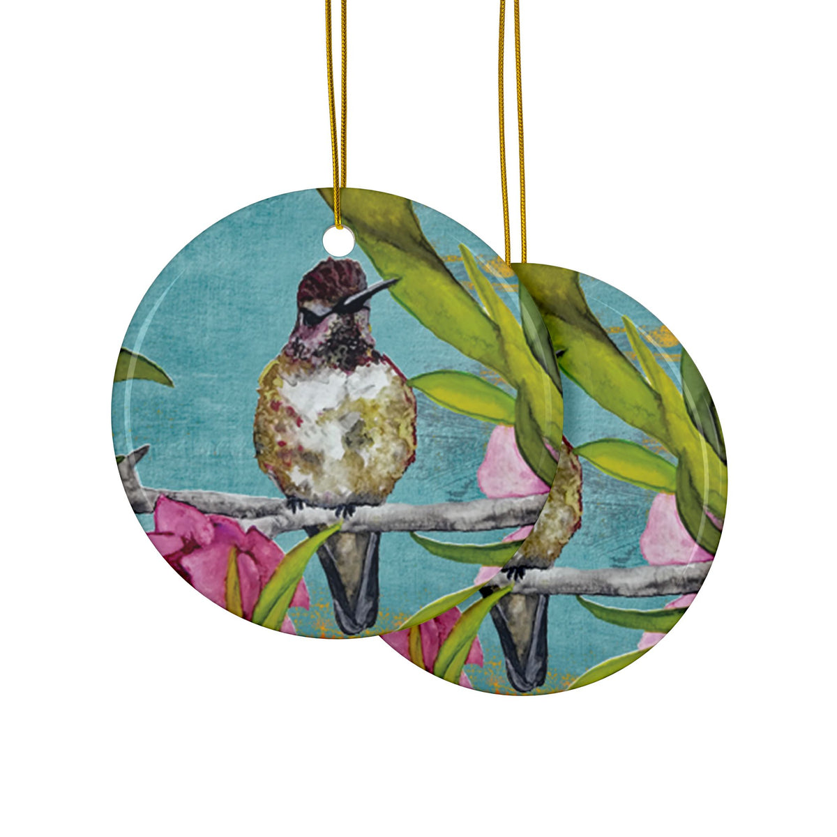 Ornament - "Ruby, the Hummingbird"