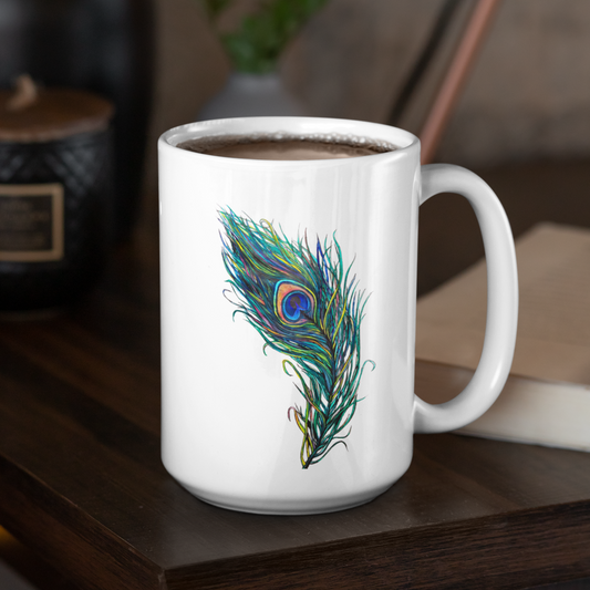 Peacock Feather Mug