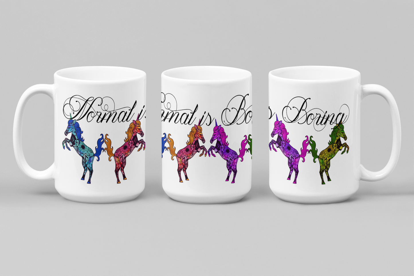 Tatted Unicorns "Normal is Boring" Mug