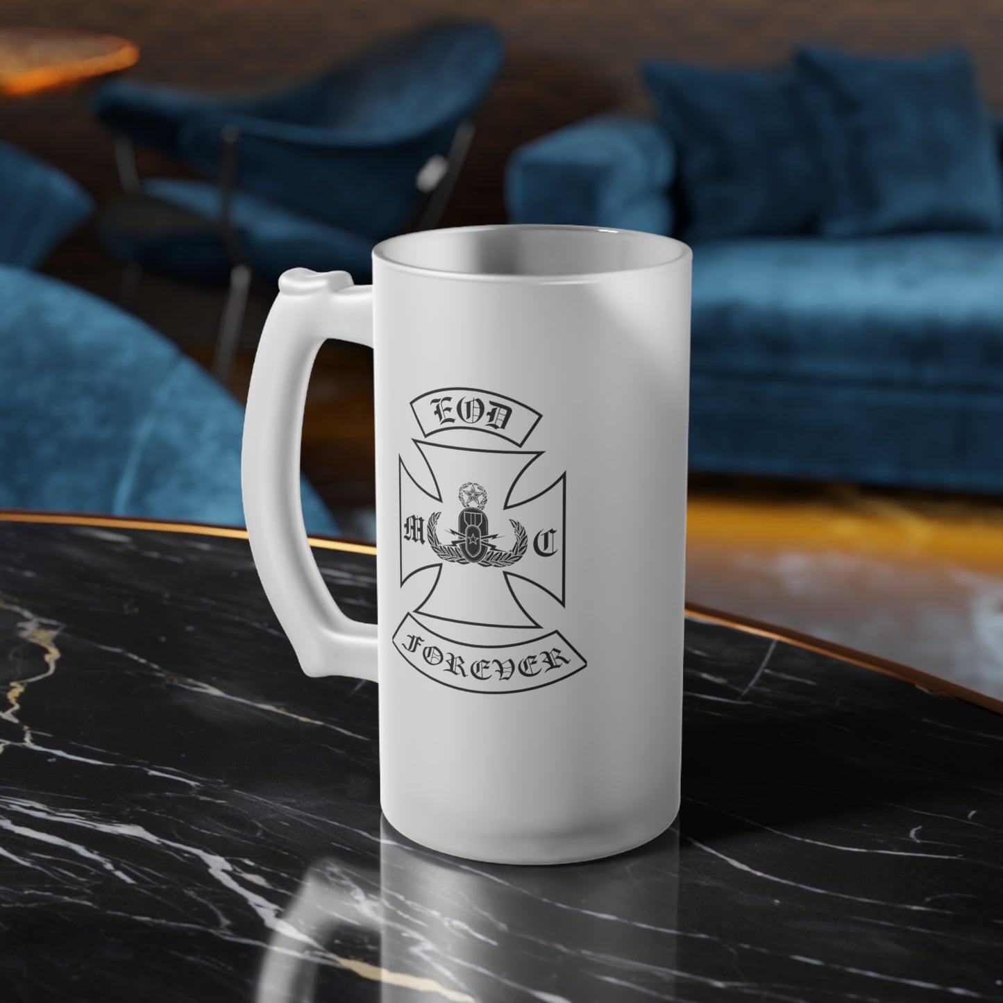 Frosted Glass Beer Stein — Classic Frosted Mug for Beer Lovers