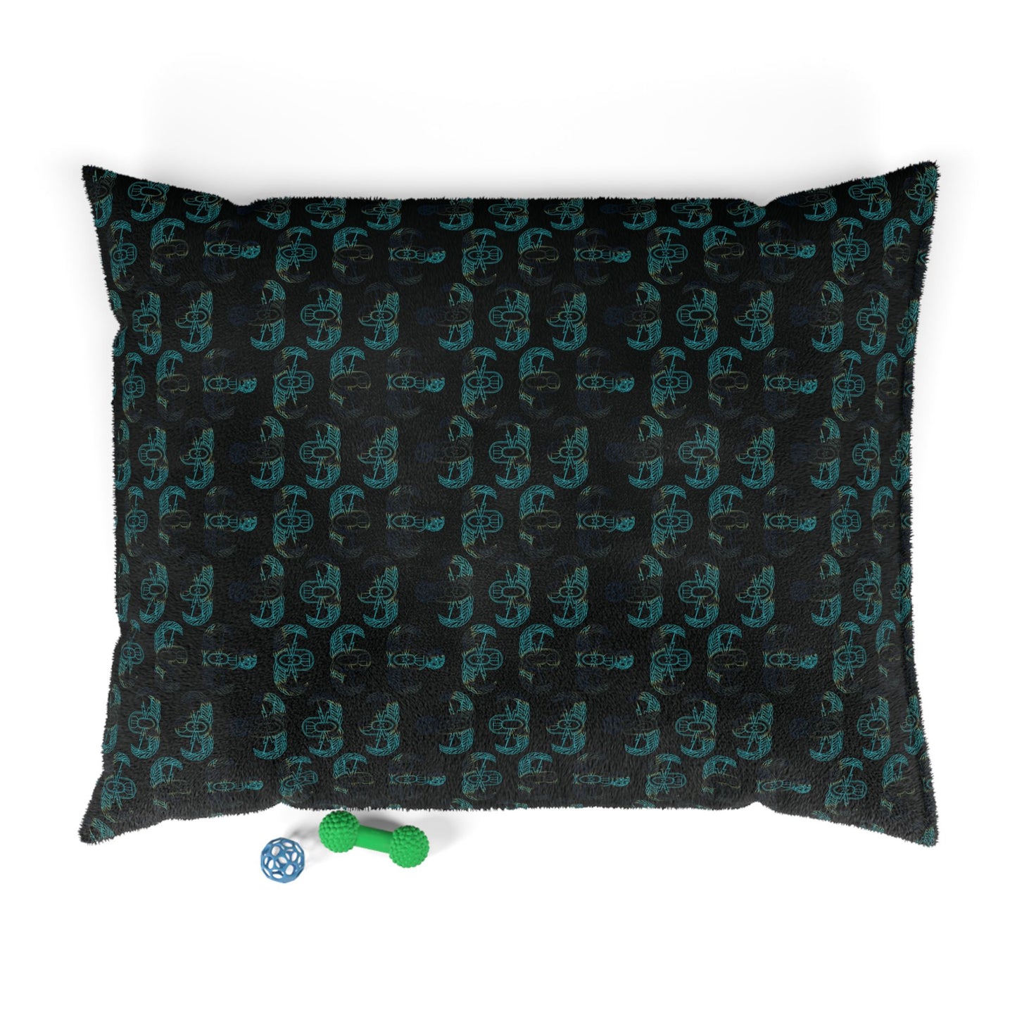 Pet Bed — "EOD Badge Rows" (Burnt Edges)