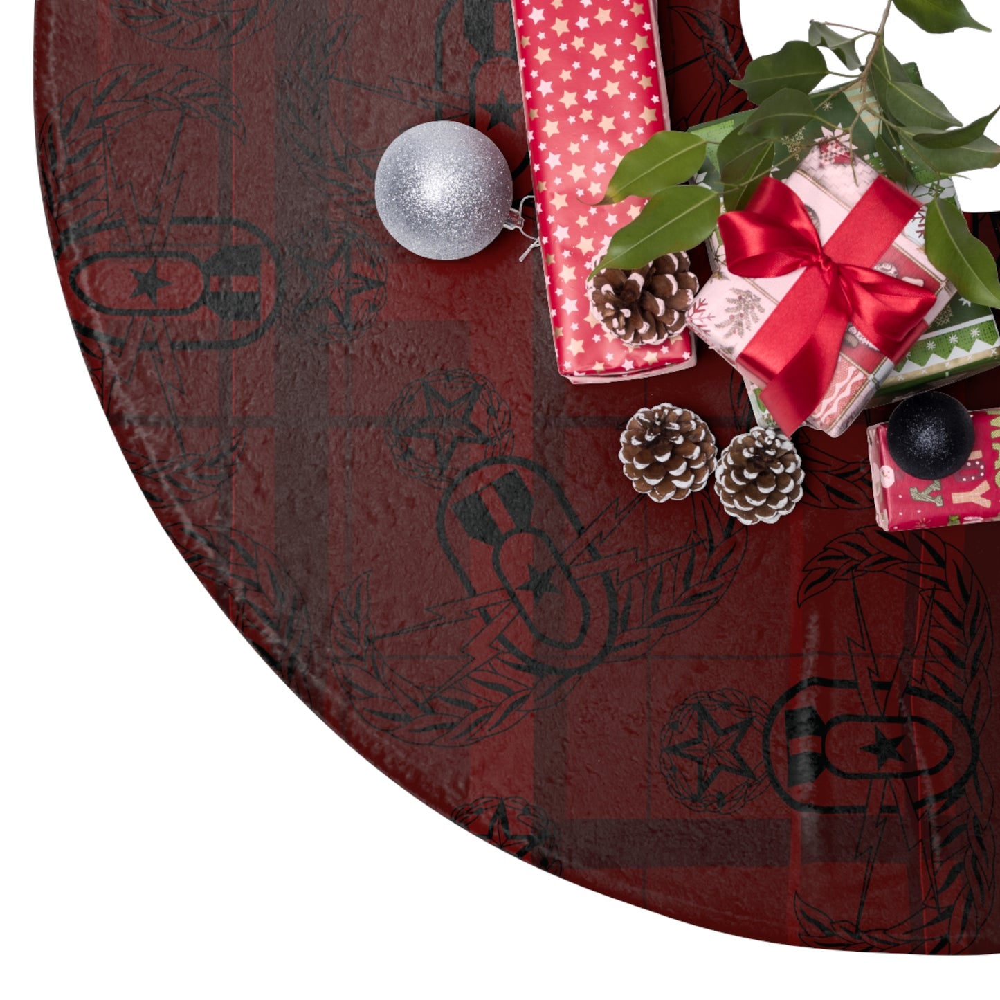 Tree Skirt — "EOD Plaid" (Red)