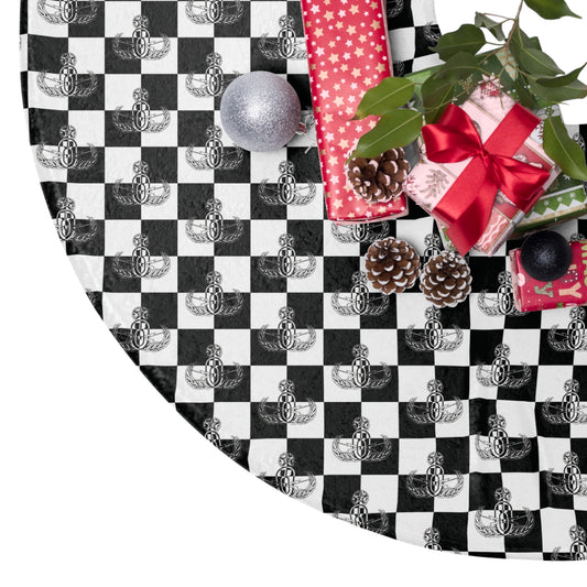 Tree Skirt — "EOD Checkered Flag"