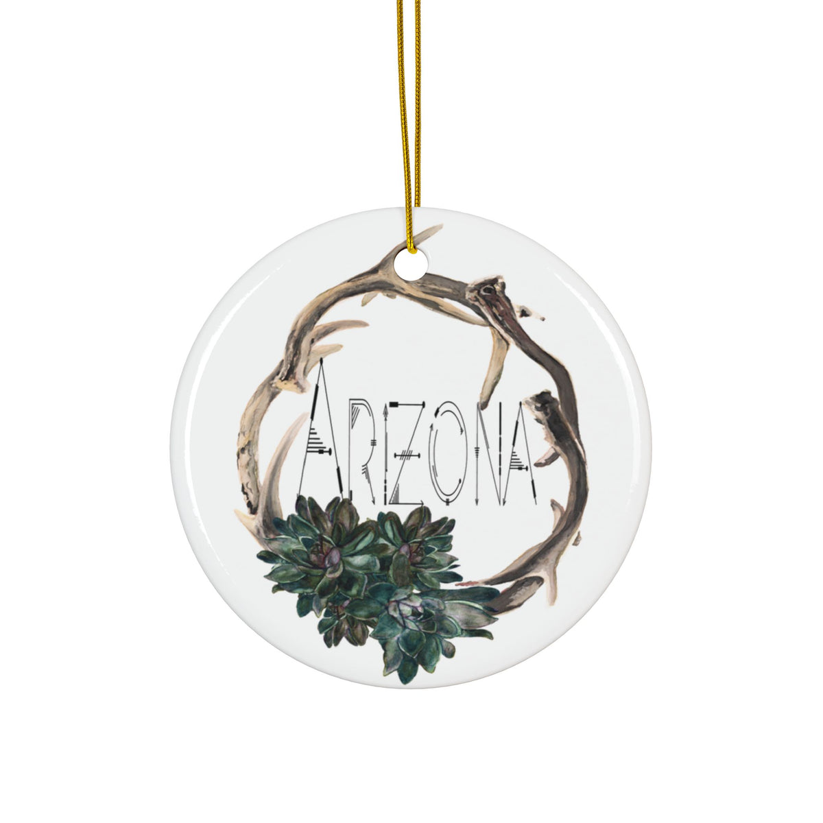 Ornament - "Arizona Antler Wreath"