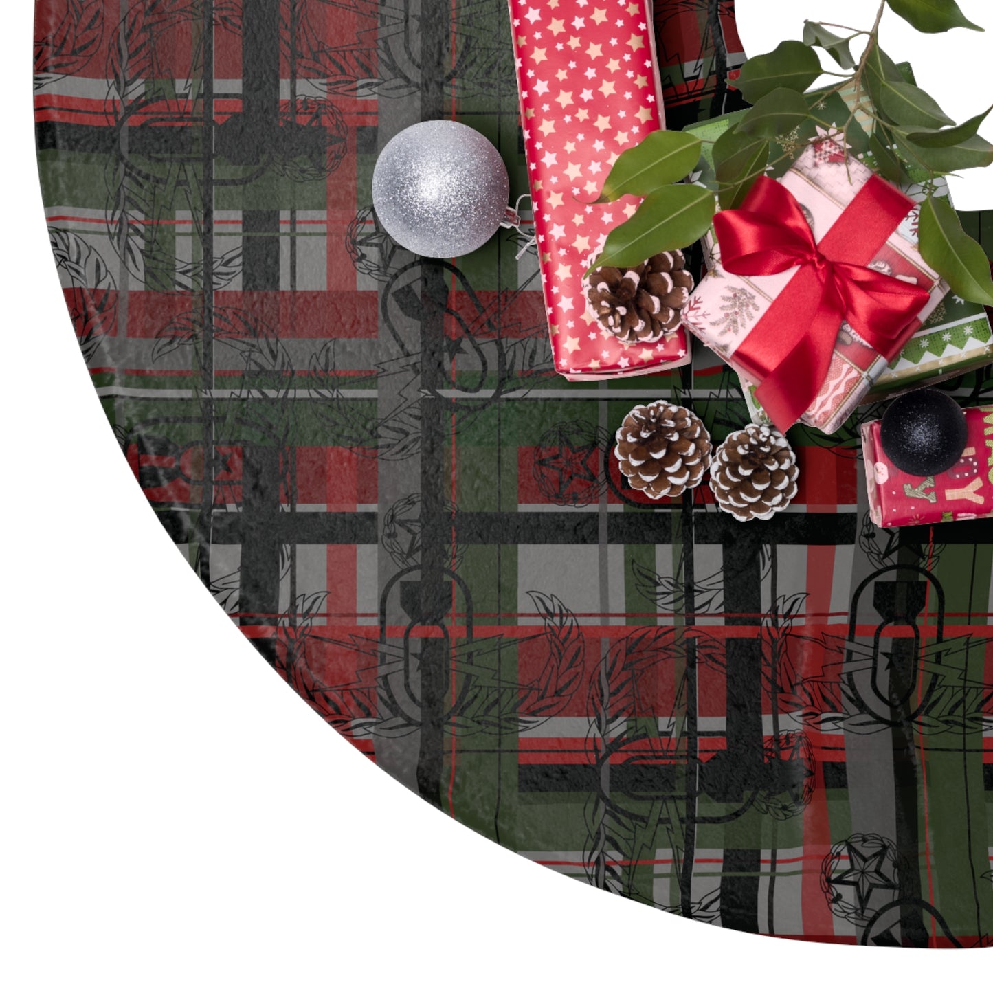 Tree Skirt — "EOD Plaid" (Festive)