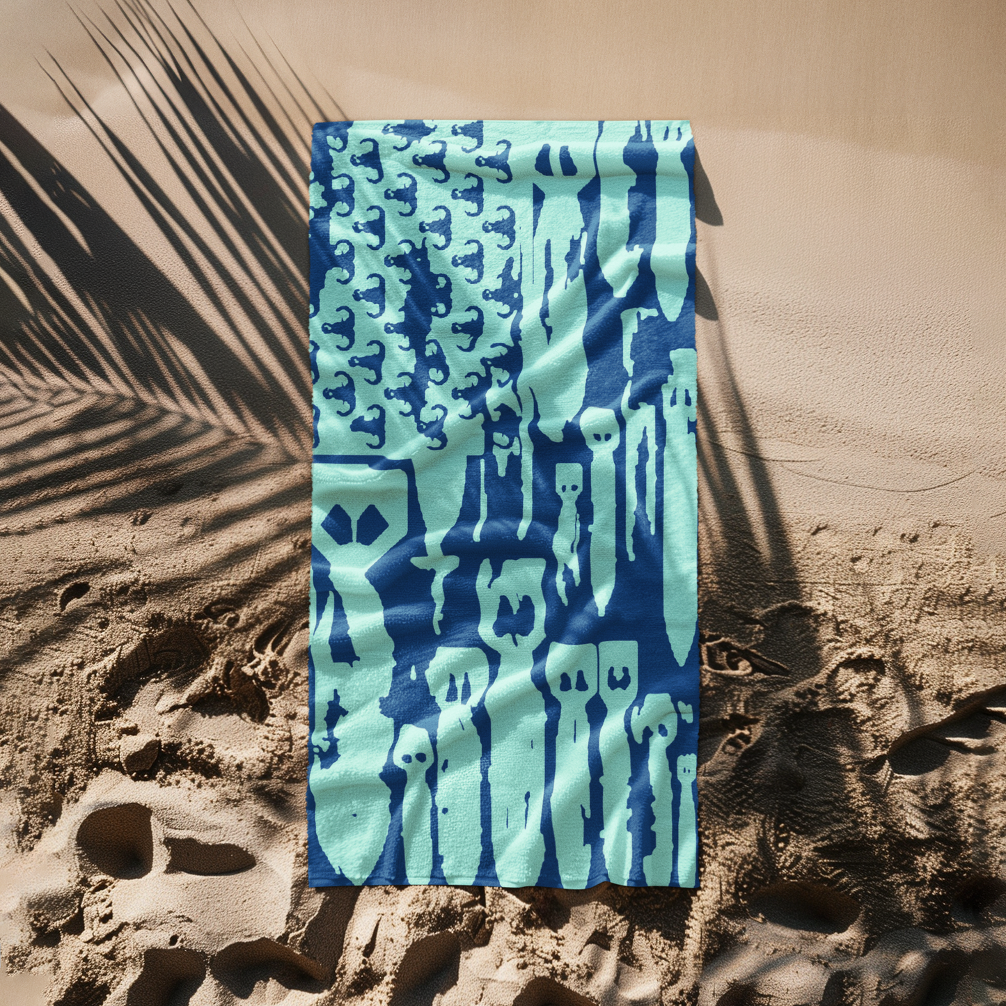 Beach Towel - "EOD Bomb Flag" Blues