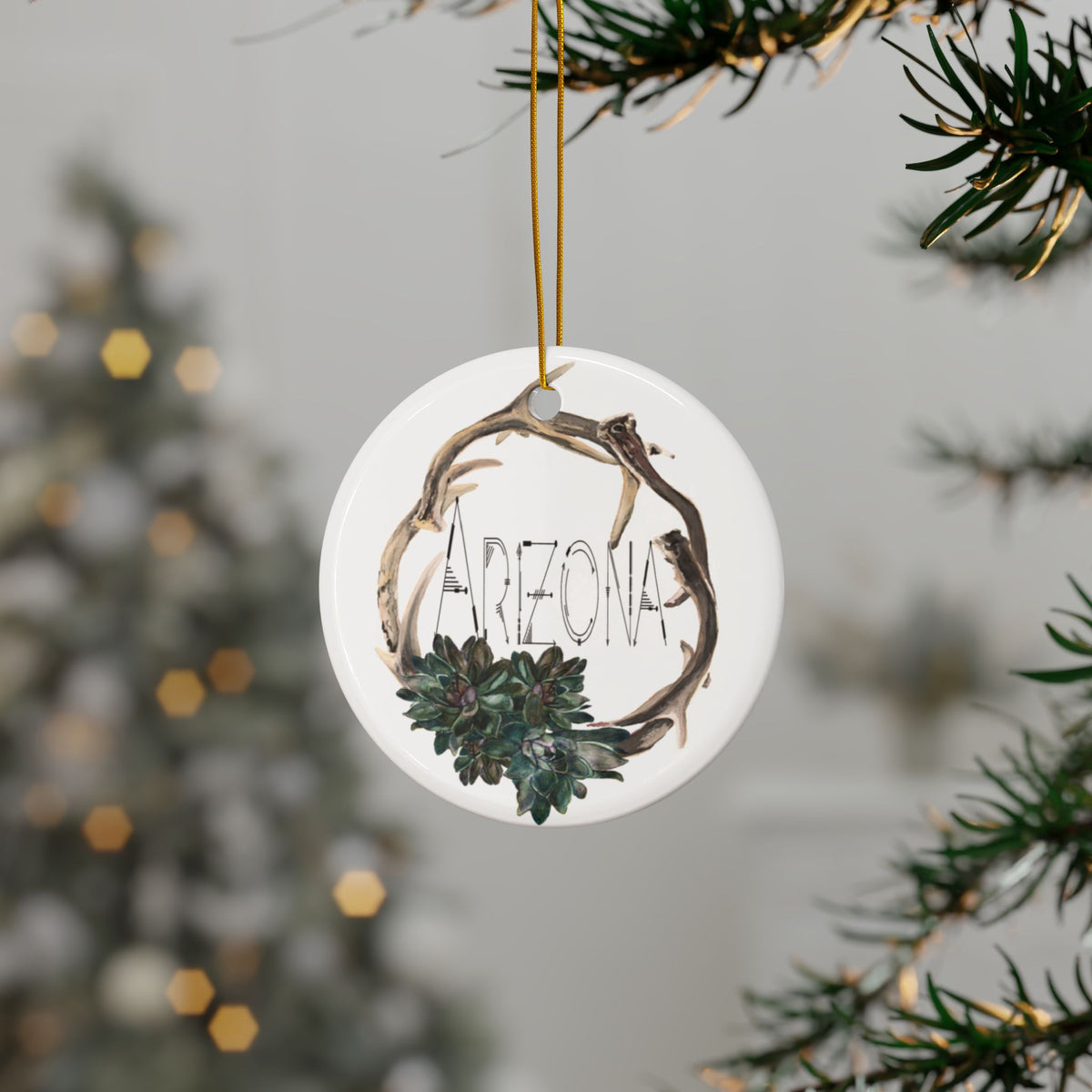 Ornament - "Arizona Antler Wreath"